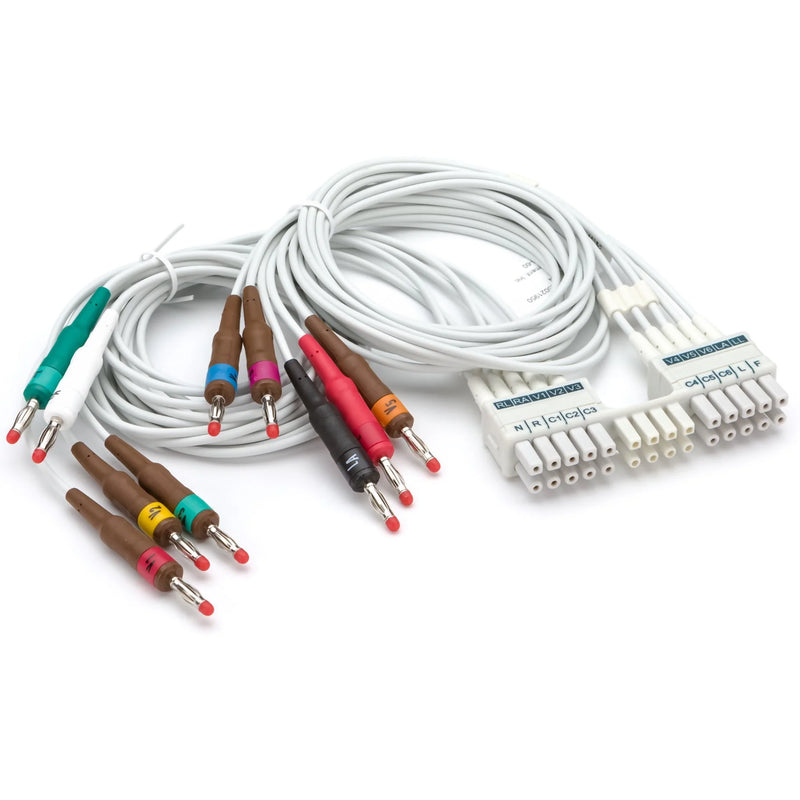 Welch Allyn WAM/AM12 10-Wire AHA Lead Set with Banana Plugs