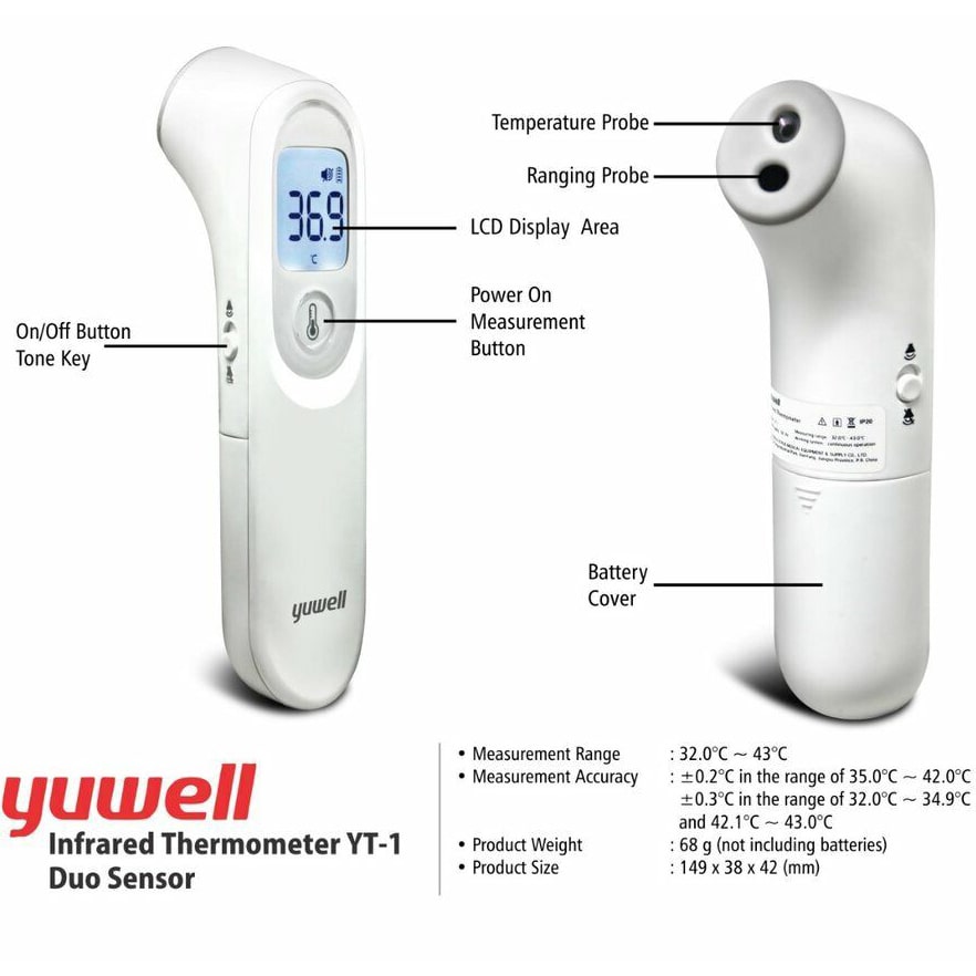 Yuwell YT-1 Infrared Thermometer diagram