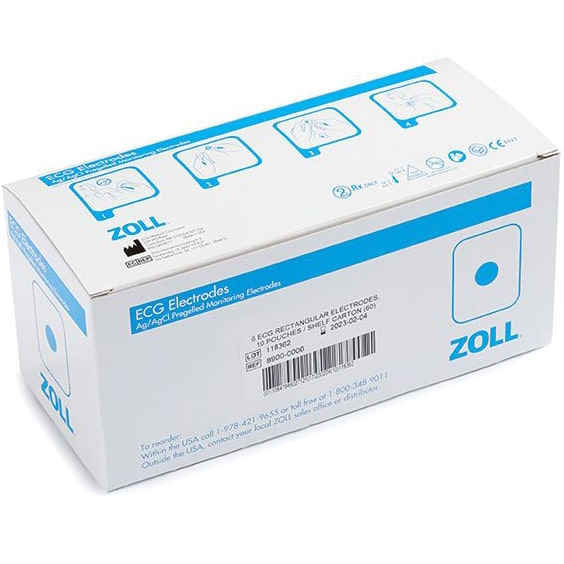 Zoll ECG Monitoring Electrodes  Standard (6 per Pouch / 600 per Case)