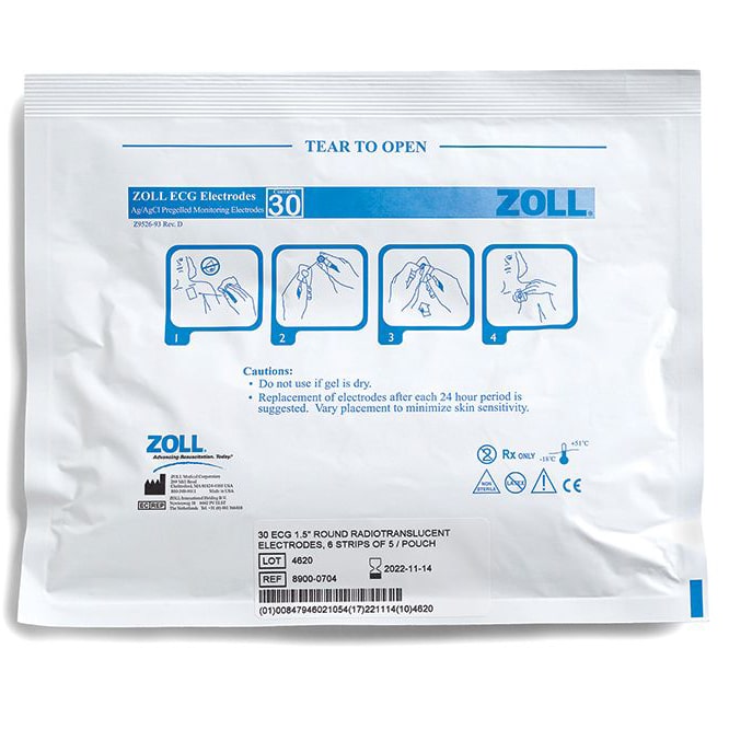 Zoll Radiolucent ECG Monitoring Electrodes pouch