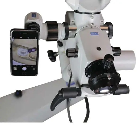 Zumax Easy360 Plus Mobile Phone Adapter - Mounted on Microscope - top view