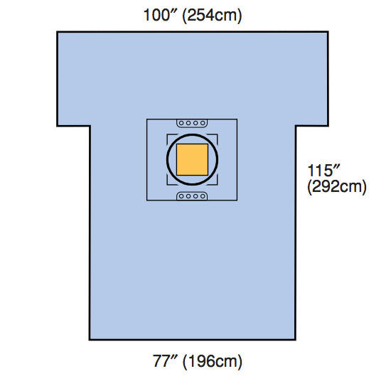 3M Steri-Drape Cesarean Section Drape with Ioban 2 Incise Film and Clear Screen (5/Box)