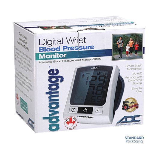 ADC Advantage 6015N Digital Wrist Blood Pressure Monitor Packaging