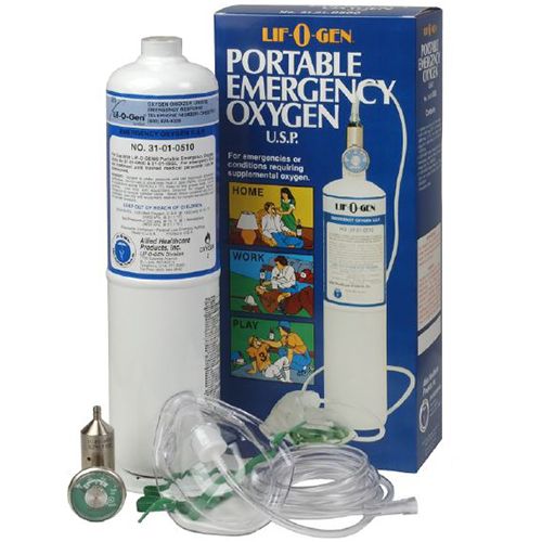 Allied Healthcare Lif-O-Gen Disposable Portable Emergency Oxygen Kit