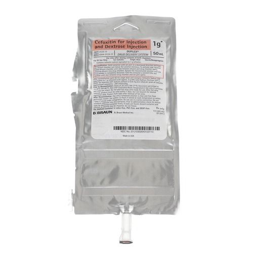 B. Braun Cefoxitin Duplex Container for Injection and Dextrose Injection - 1 Gram