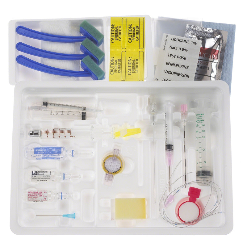 B. Braun Combined Spinal Epidural Tray Kits - ESPOCAN 18 Ga x 3Â½ in Tuohy, PENCAN 27 Ga x 5 in Pencil-Point Spinal Needle, PERIFIX 20 Ga Closed Tip, 5 mL Glass Luer Lock LOR Tray Kit
