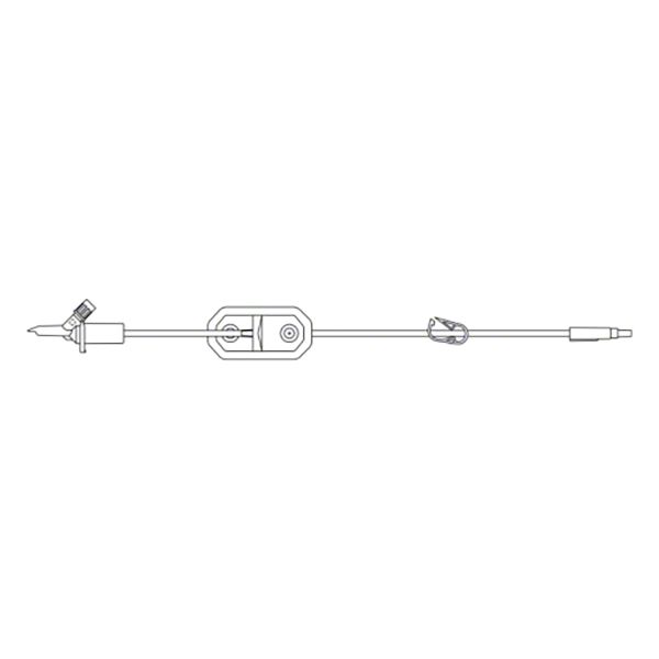 B. Braun Fluid Transfer Set with Filters - Vented spike with gripping flange, 0,2Âµ SUPOR filter, on/off clamp and distal Luer slip connector, 35 in (88.9 cm) Length