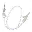 B. Braun Fluid Transfer Set without Filters - Vented spike with gripping flange, large-bore tubing with on/off clamp, distal 17 Ga X 1 in needle with gripping flange, 24 in (60.7 cm) Length