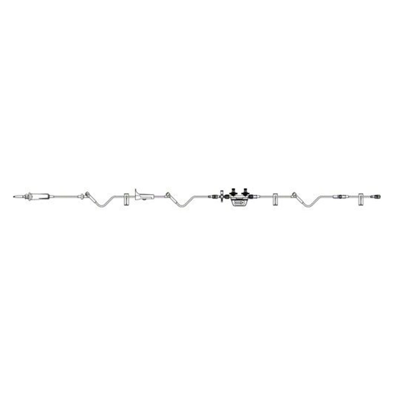 B. Braun IV Administration Set with Manifolds - 3 CARESITE Injection Sites and Manifold - 15 drops/mL, 22.3 mL Priming Volume, 126 in (320.0 cm) Length