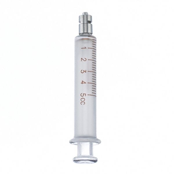 B. Braun Loss-of-Resistance Syringe - 5 mL Glass - Luer Lock, Metal Tip