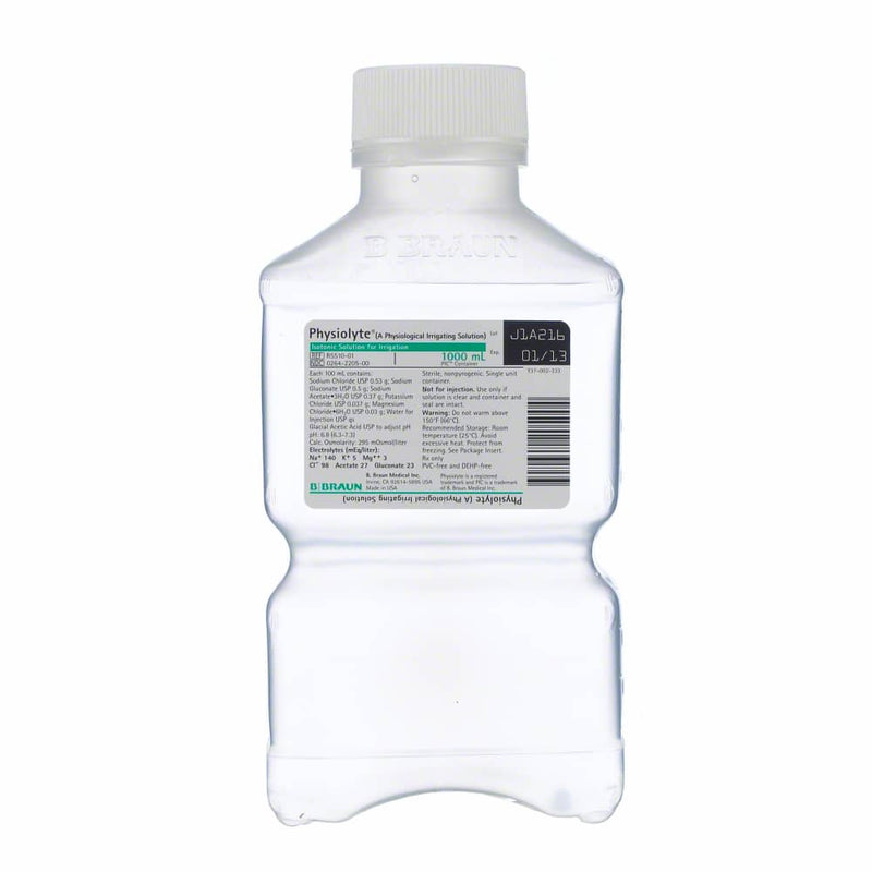 B. Braun Solutions in Plastic Irrigation Containers - Physiolyte, 1,000 mL
