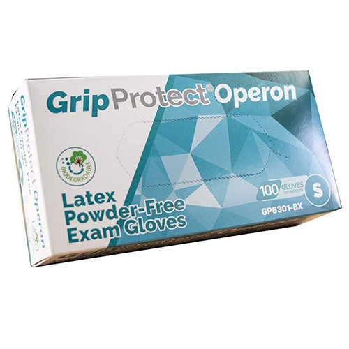 GripProtect Operon Latex Exam Gloves - Small