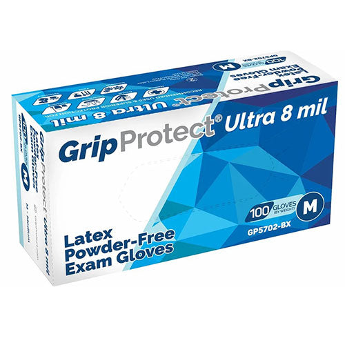 BMC GripProtect Ultra 8 mil Latex Exam Gloves - Box
