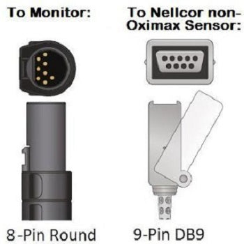 Cables and Sensors Corometrics SpO2 Adapter Cable - Close-Up
