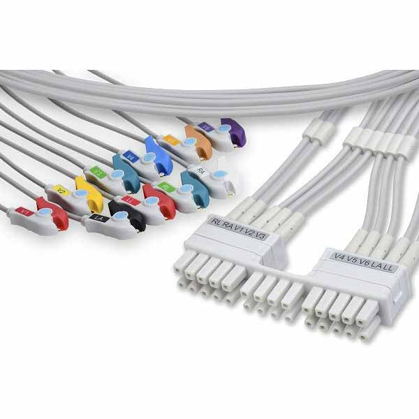 Cables and Sensors Mortara &gt; Burdick Compatible EKG Leadwire - 9293-047-60 leads
