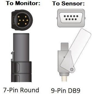 Cables and Sensors Novametrix SpO2 Adapter Cable