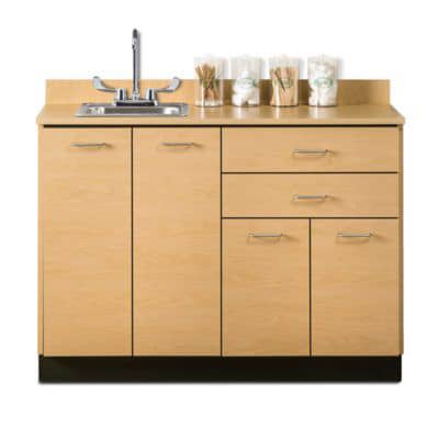 Clinton 48" Base Cabinet with 4 Doors, 2 Drawers, and Sink - Maple