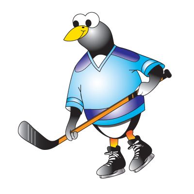 Clinton Hockey Penguin Graphic