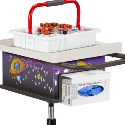 Clinton Pediatric Space Place Phlebotomy Cart - Glove Box Holder