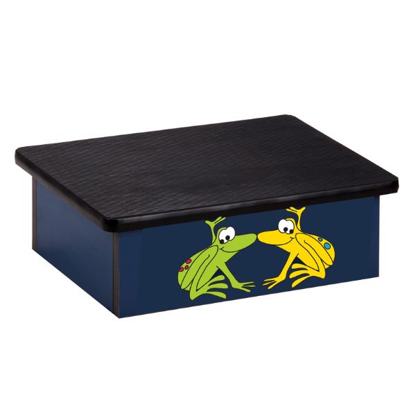 Clinton Rainforest Tree Frogs Blue Laminate Step Stool