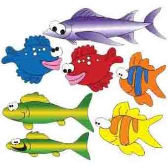 Clinton School of Fish (Left Facing) Wall Sticker