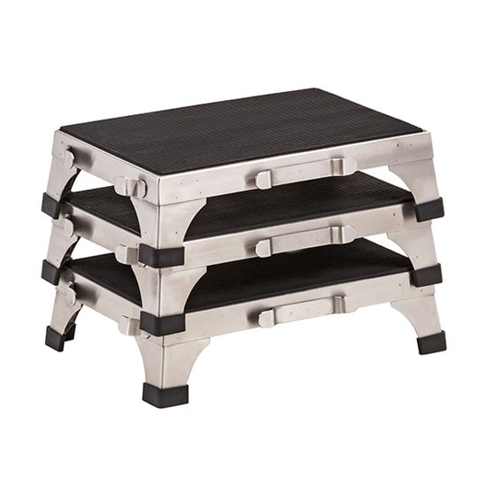 Clinton Stainless Steel Stacking Stool - stacked together