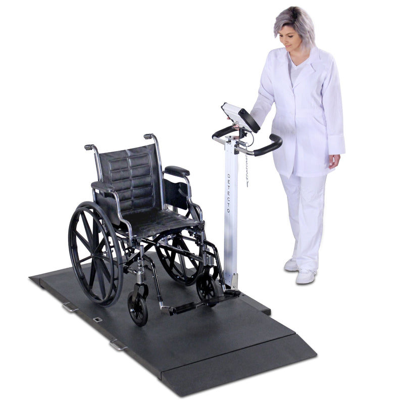 Detecto 8550 Portable Stretcher Scale with Fold-Up Column - Wheelchair Demo