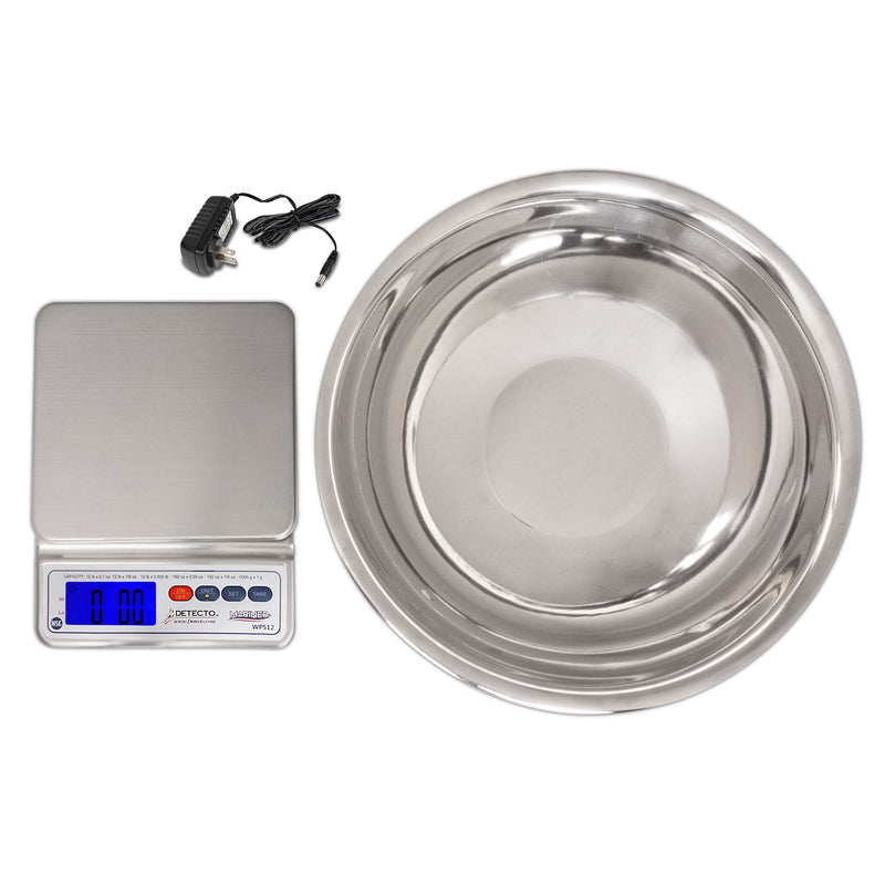 Detecto Digital Scale with Utility Bowl - Overhead