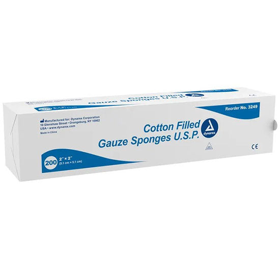 Dynarex Cotton Filled Gauze Sponge - Exodontia Sponge