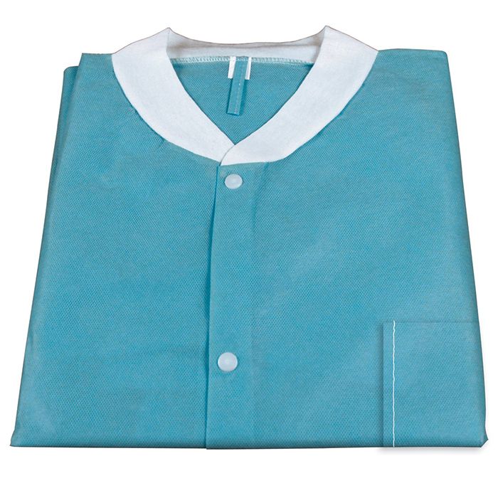 Dynarex Disposable Lab Coat - Teal - With Pockets
