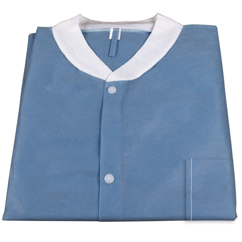 Dynarex Disposable Lab Jacket With Pockets - Blue
