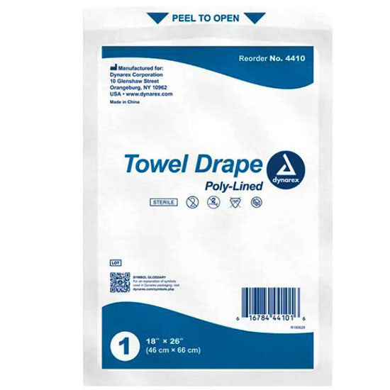 Dynarex Disposable Towel Drapes - Plain - Packet