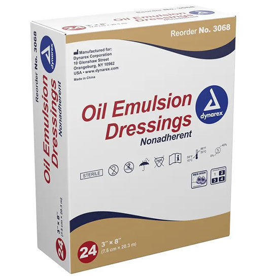 Dynarex Oil Emulsion Dressing - 3" x 8" Box