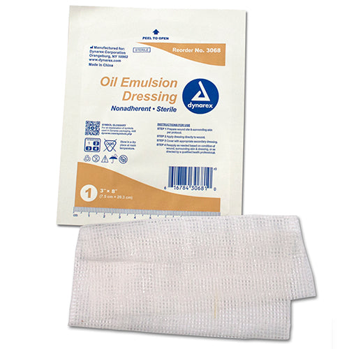 Dynarex Oil Emulsion Dressing - 3" x 8"