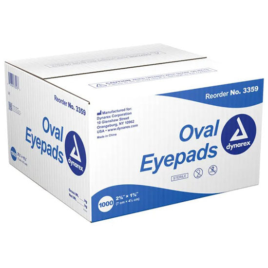 Dynarex Oval Eye Pads - Bulk Case