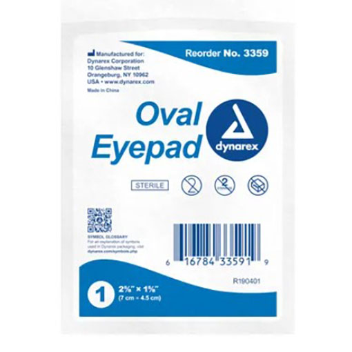 Dynarex Oval Eye Pads - Packet