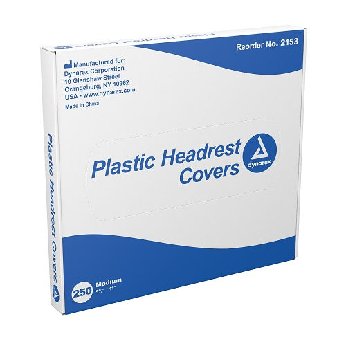 Dynarex Plastic Headrest Covers - Medium - Box