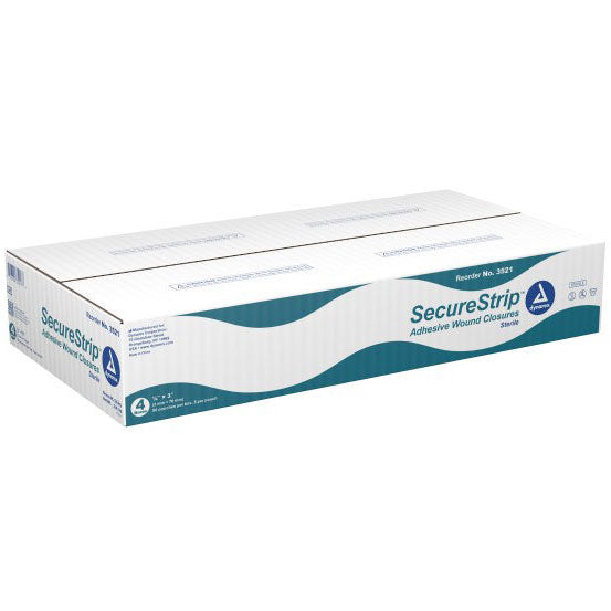 Dynarex SecureStrip Adhesive Wound Closure - Sterile - 1/8" x 3" - Case