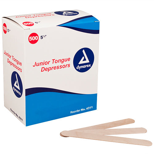 Dynarex Tongue Depressor - Junior - Non-Sterile - 5.5"