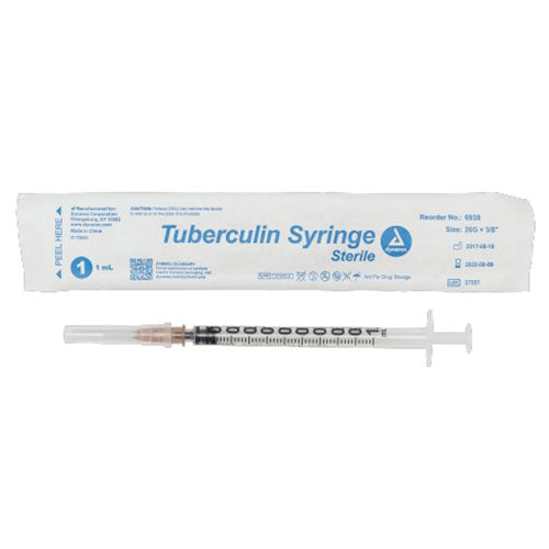 Dynarex Tuberculin Syringe - 26 G, 3/8" Needle