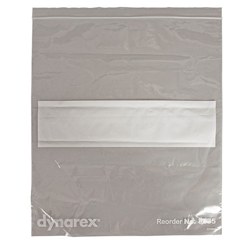 Dynarex Zip Closure Plastic Bags - 13" x 15" - 2 mil