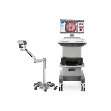 Edan C6A HD Video Colposcope - Roll Stand with Swing Arm