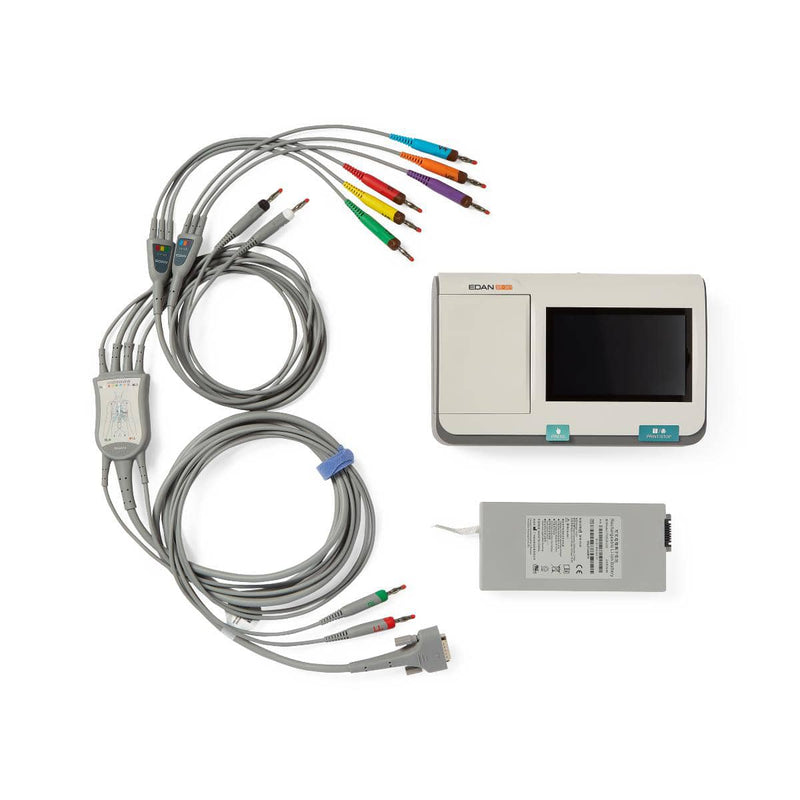 Edan SE-301 3-Channel ECG Machine - cables