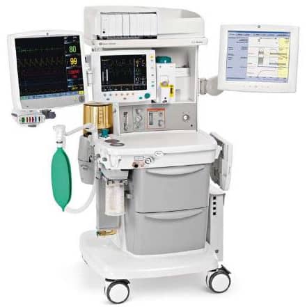 GE Avance S5 Carestation Anesthesia Machine with multiple screens