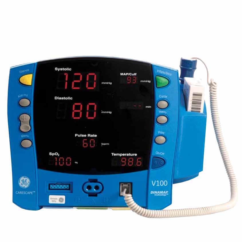 GE Carescape V100 Vital Signs Monitor - Includes Temperature and  SpO2