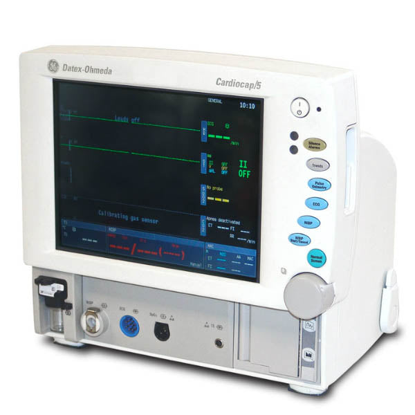 GE Datex-Ohmeda Cardiocap/5 Patient Monitor - Datex-Ohmeda Enhanced Pulse Oximetry (N-XOSAT option) with CO2 or 5 Agent