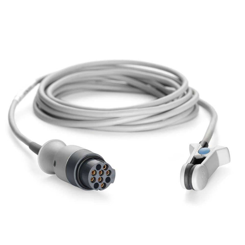 GE TruSignal Integrated SpO2 Reusable Sensor - Datex - Adult/Pediatric Ear - 4m