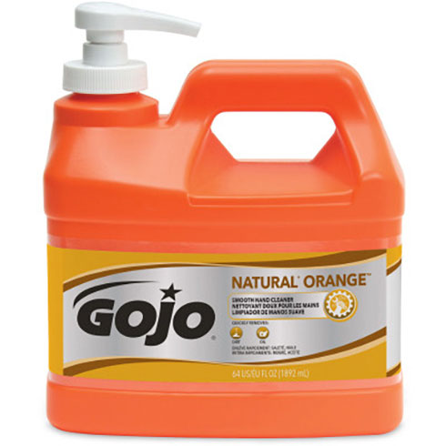 GOJO NATURAL ORANGE Smooth Hand Cleaner - Half Gallon w/ Pump Dispenser