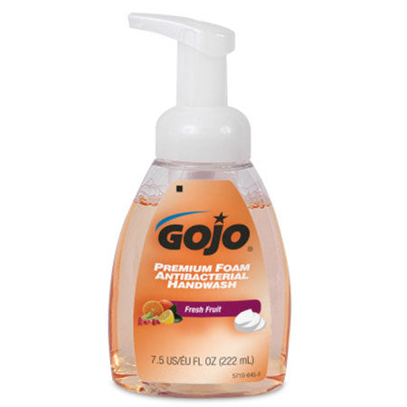 GOJO Premium Foam Antibacterial Handwash - 222 mL Pump Bottle (6/Case)