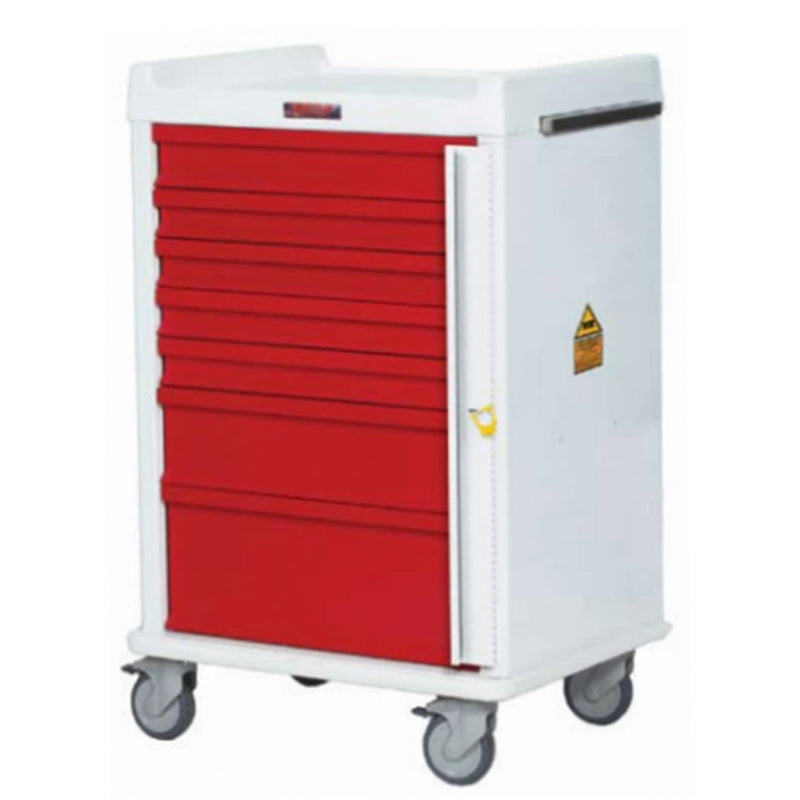 Harloff MR7B MR-Conditional 7 Drawer Emergency Cart with Breakaway Lock, Standard Package